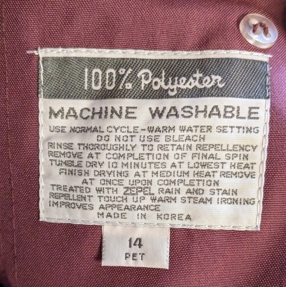 Vintage Misty Harbor 14 P Dusty Rose Trench Coat w/ Cozy Removable Liner - Picture 7 of 16